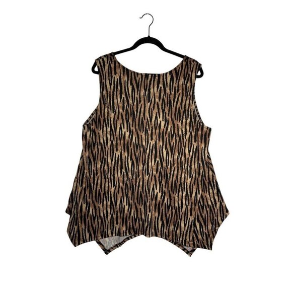 Jules & Leopold Size 3X Animal Print Brown & Black Sleeveless Blouse. New - Picture 7 of 11